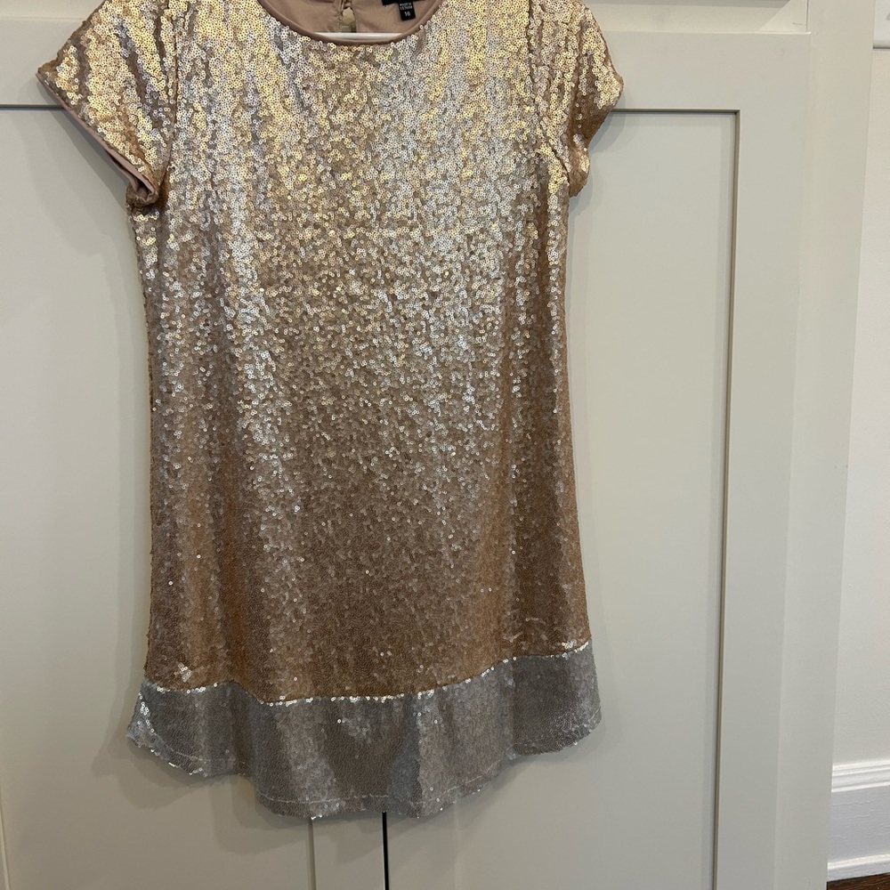 Gold and Silver Sequin Dress